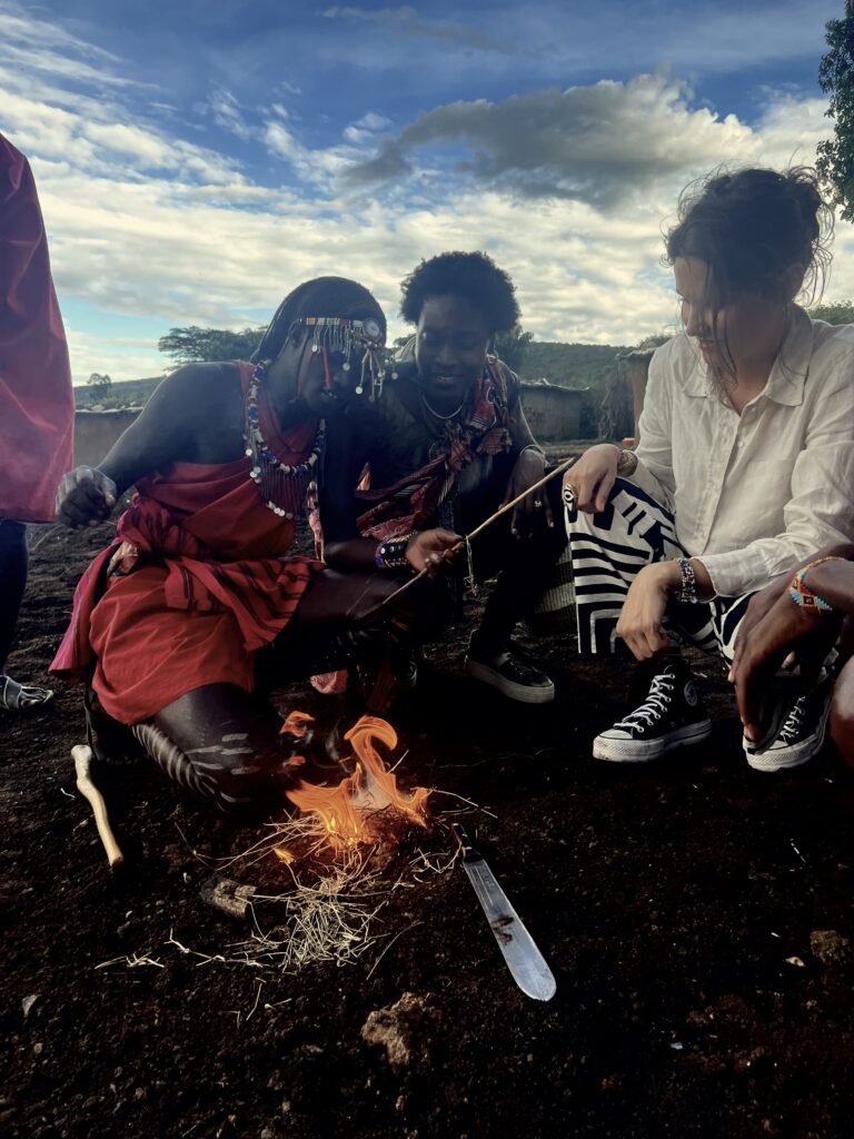 People around a fire